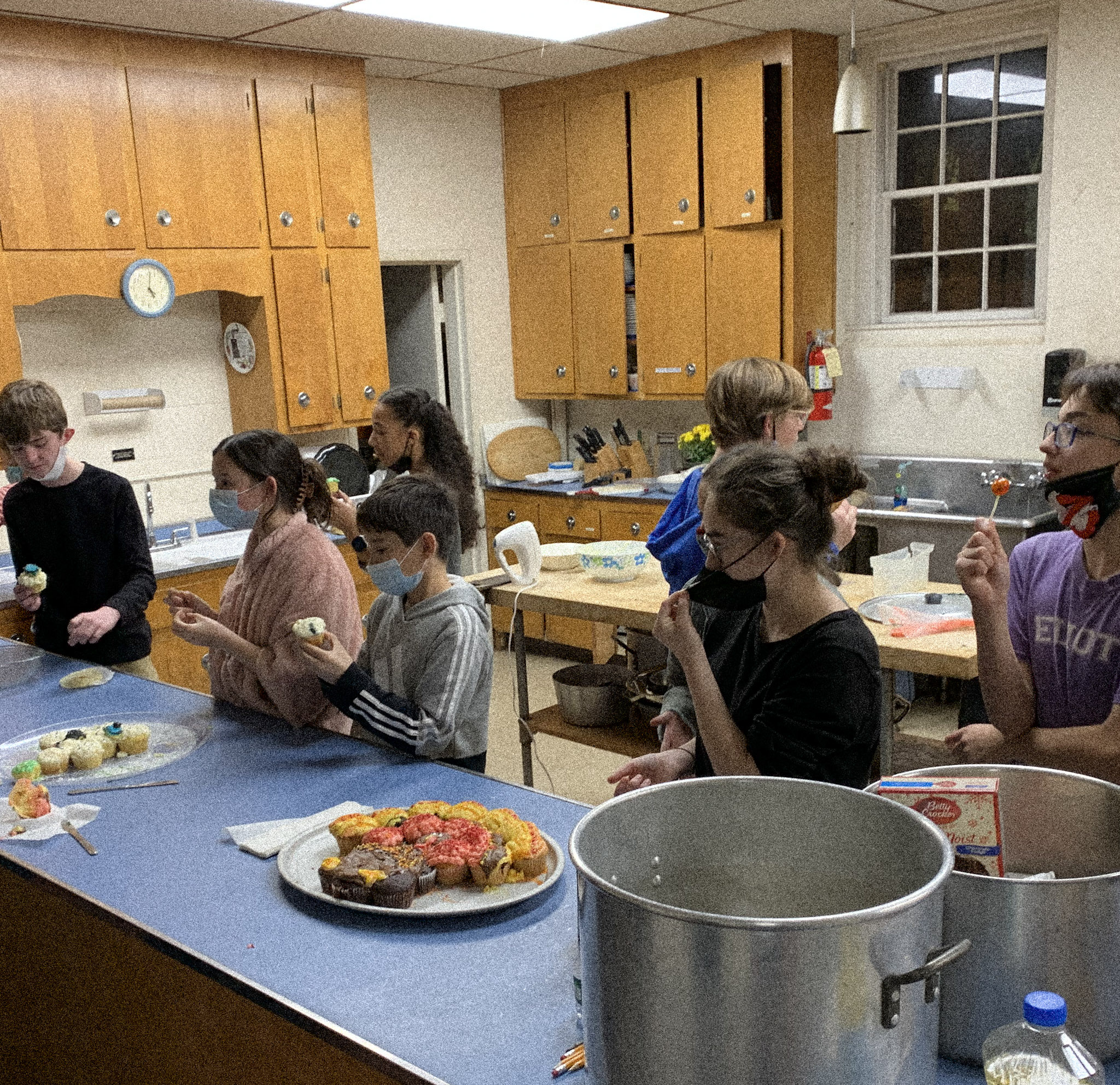 Youth group kids at a bakeoff competition