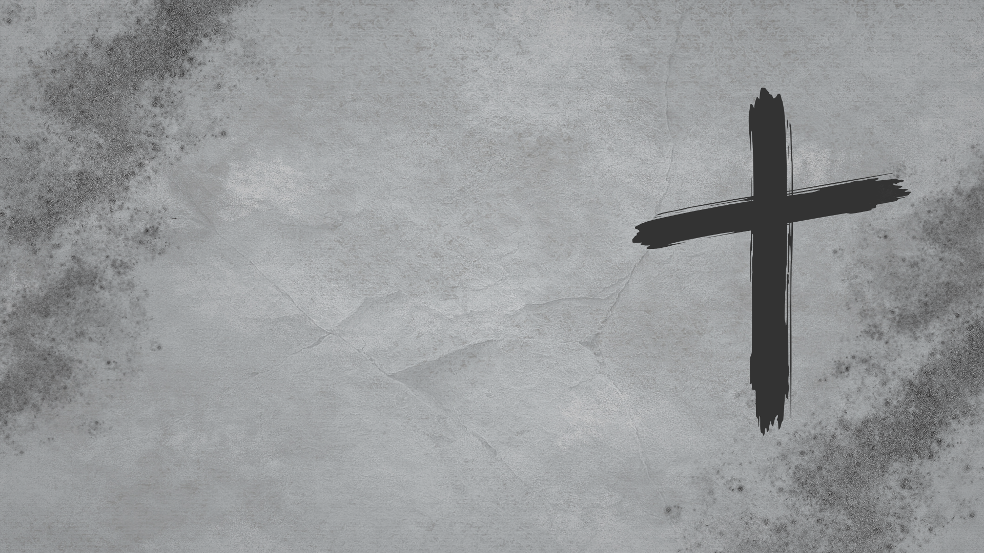 Cross on a background of ashes