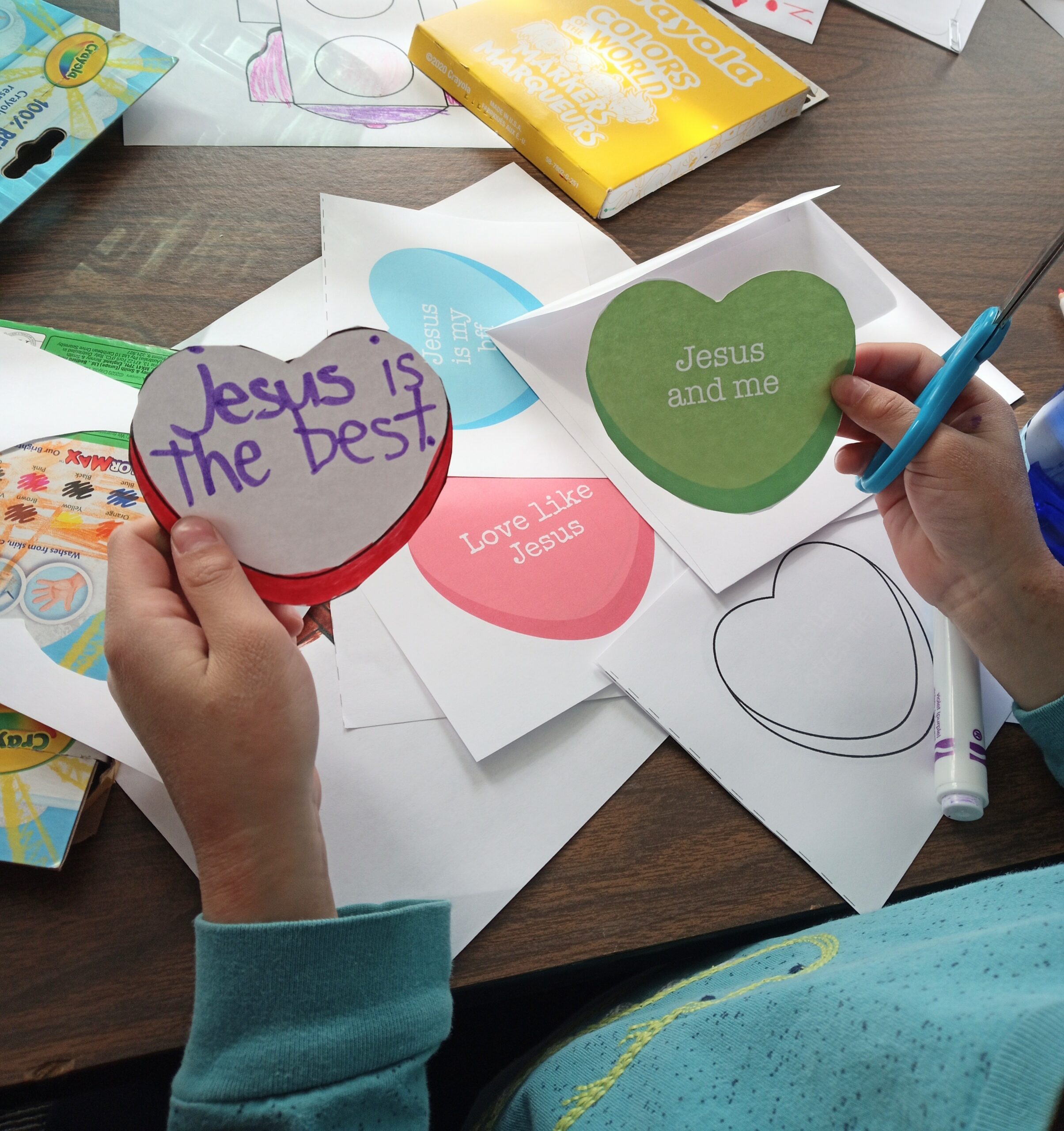 Child working on a Bible craft at Granite City Church