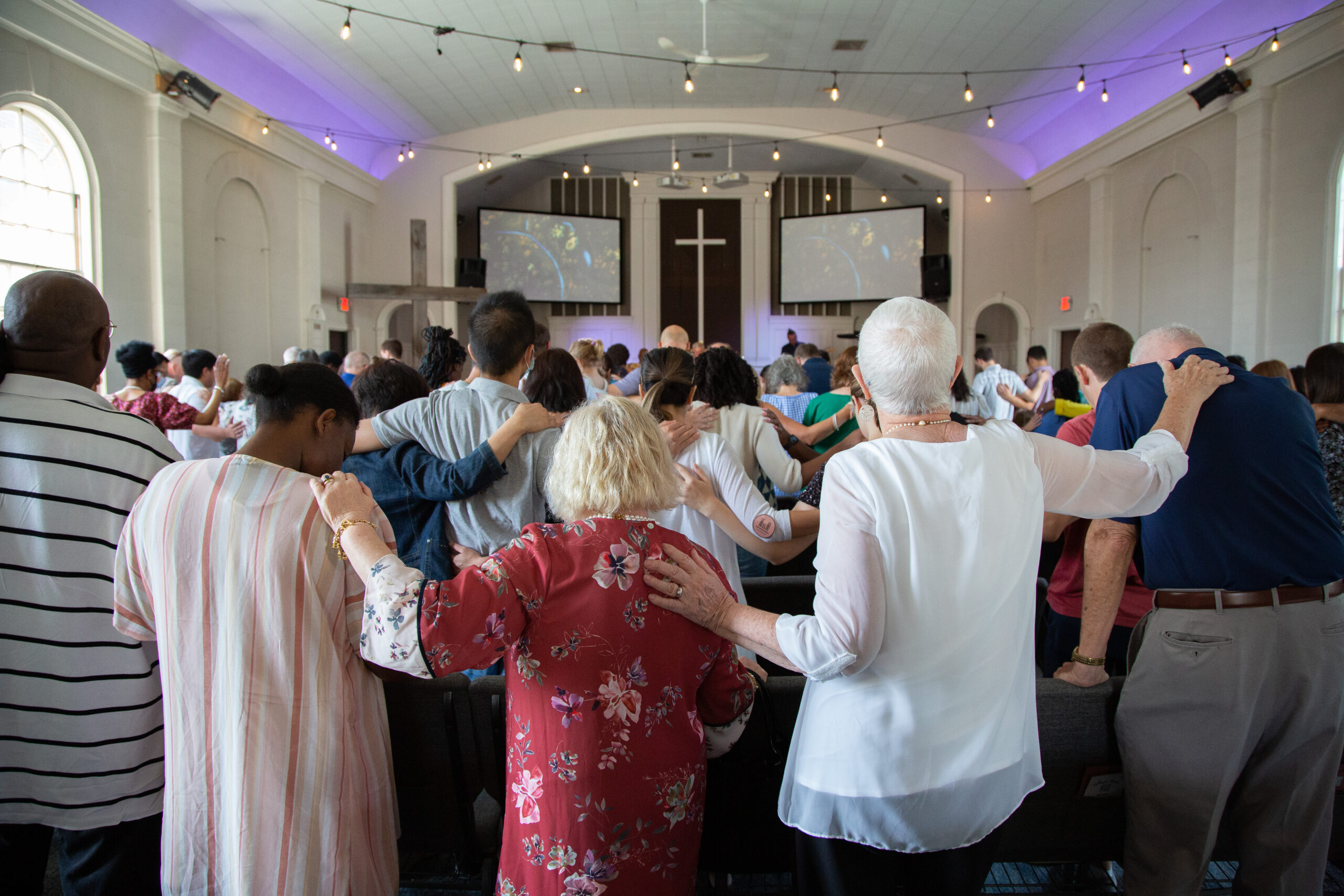 People gather in friendship at Granite City Church in Quincy, MA