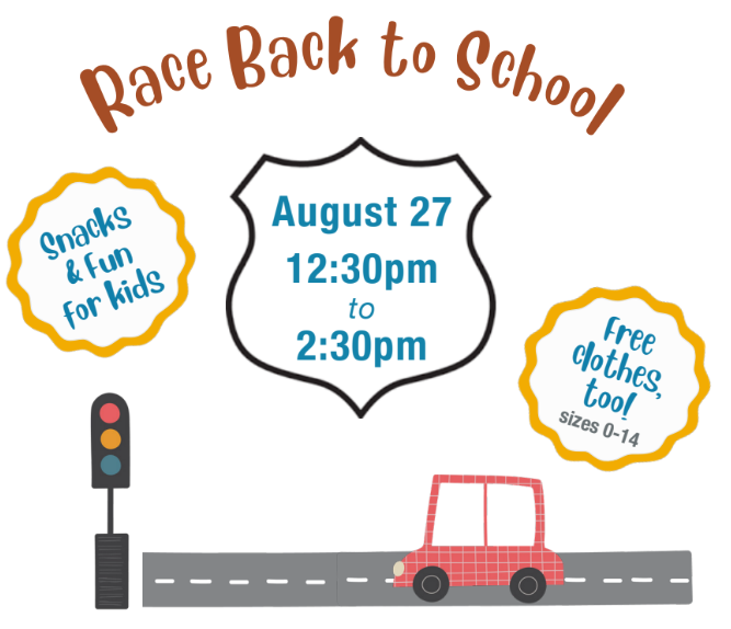 Back to School free clothing event sponsored by The KidsRock Closet at Granite City Church