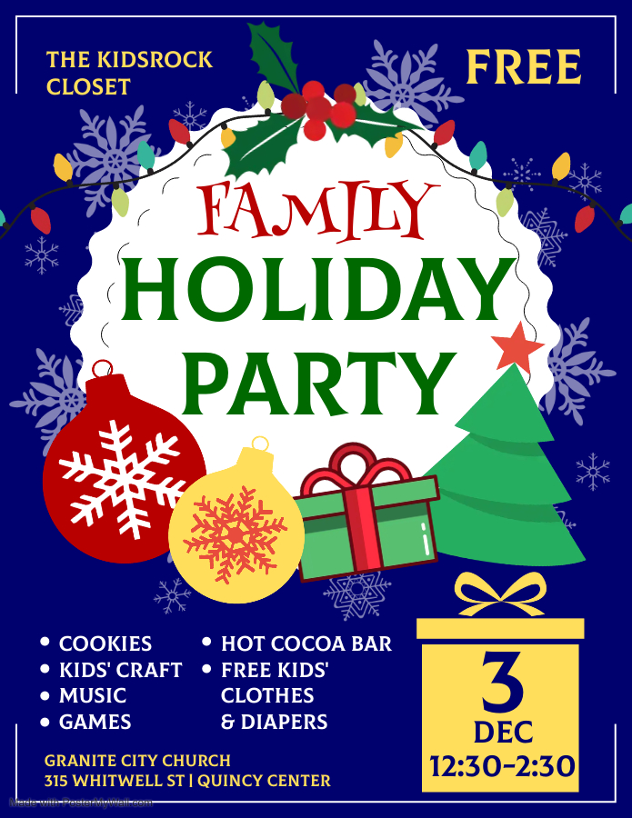 The KidsRock Closet Family Holiday Party this December 3d