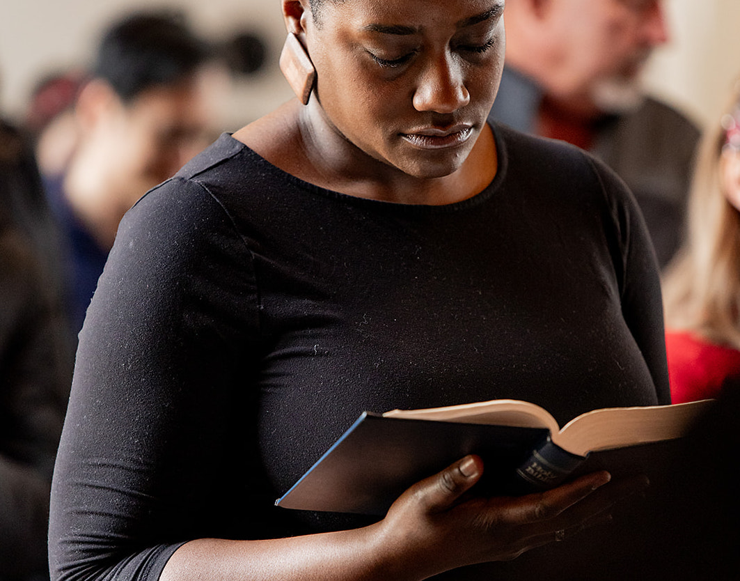 Person studies the Bible in discipleship class at Granite City Church